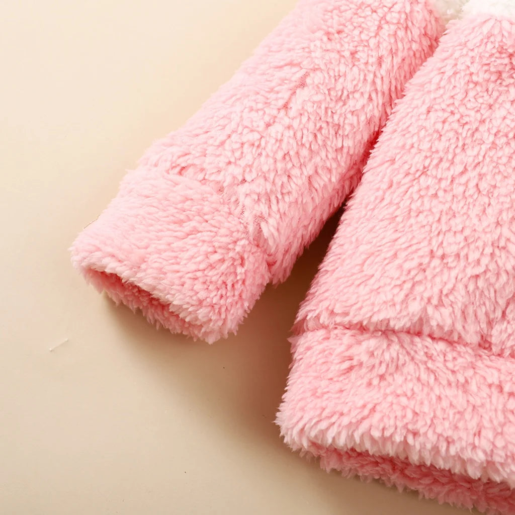 Newborn Baby Girl Fluff Hooded Set 0-2 years
