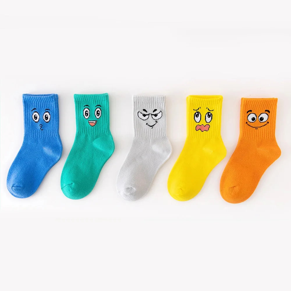 Emoticons Funny
5 Pairs Kids Socks Breathable