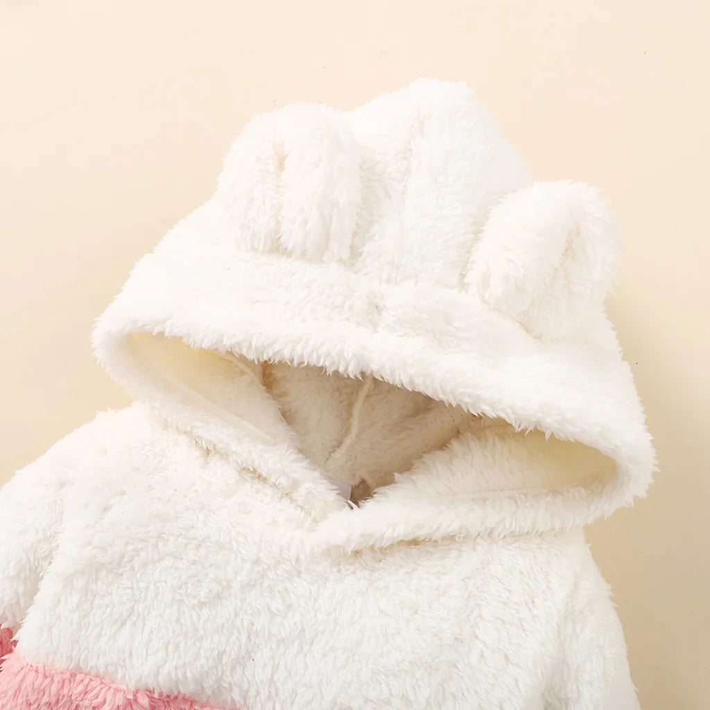 Newborn Baby Girl Fluff Hooded Set 0-2 years