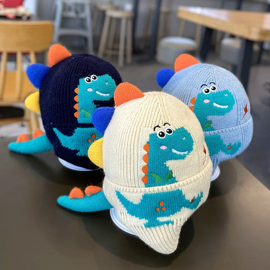 Winter Warm Baby Ear Protection Hat Dinosaur