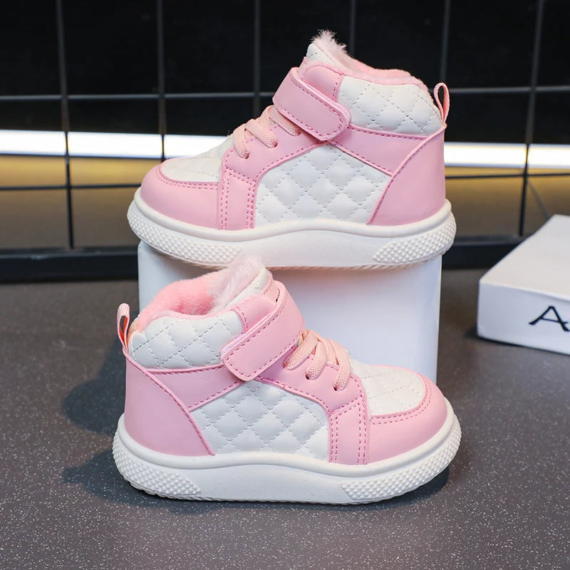 Snowy Pink Steps