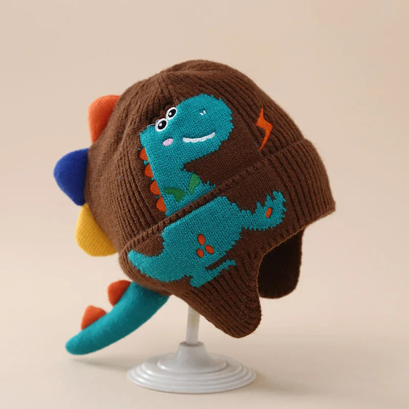 Winter Warm Baby Ear Protection Hat Dinosaur