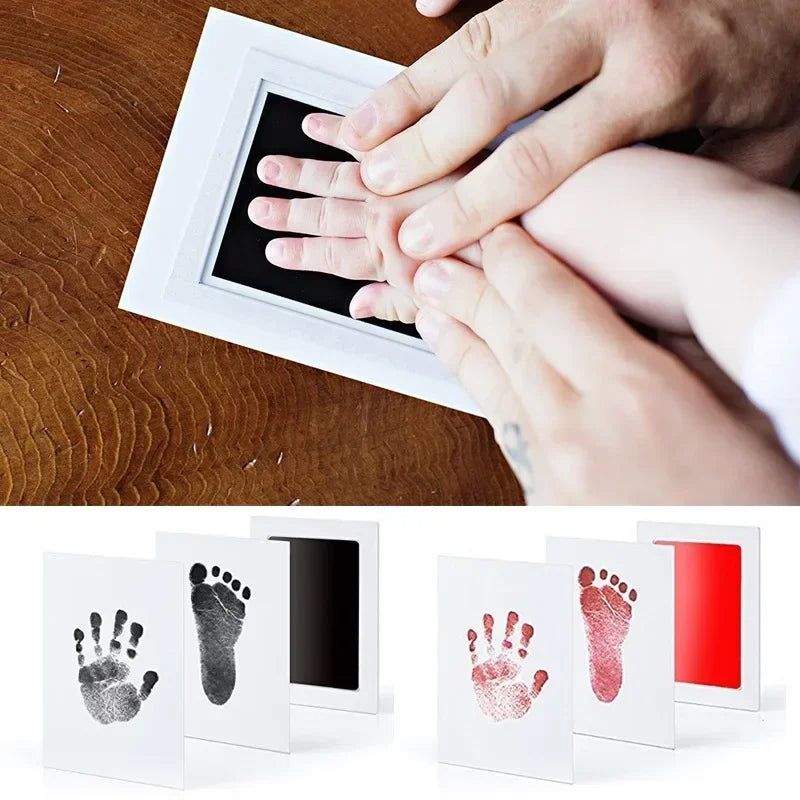Newborn Baby DIY Hand And Footprint Kit Ink Pads Photo Frame Handprint
