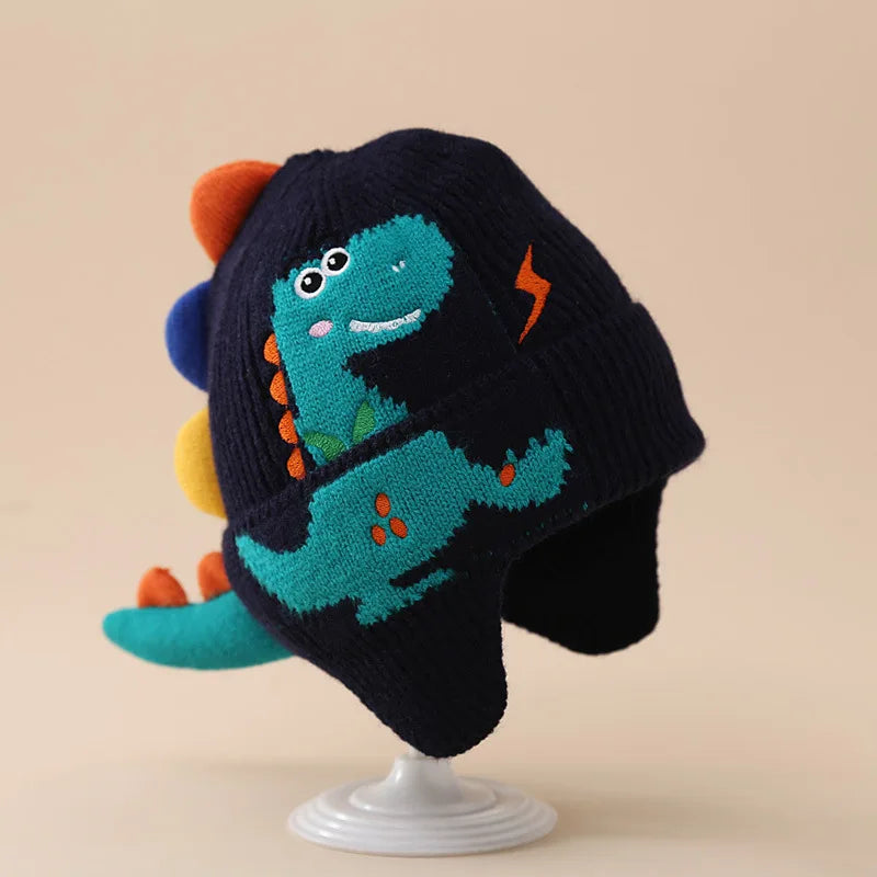 Winter Warm Baby Ear Protection Hat Dinosaur