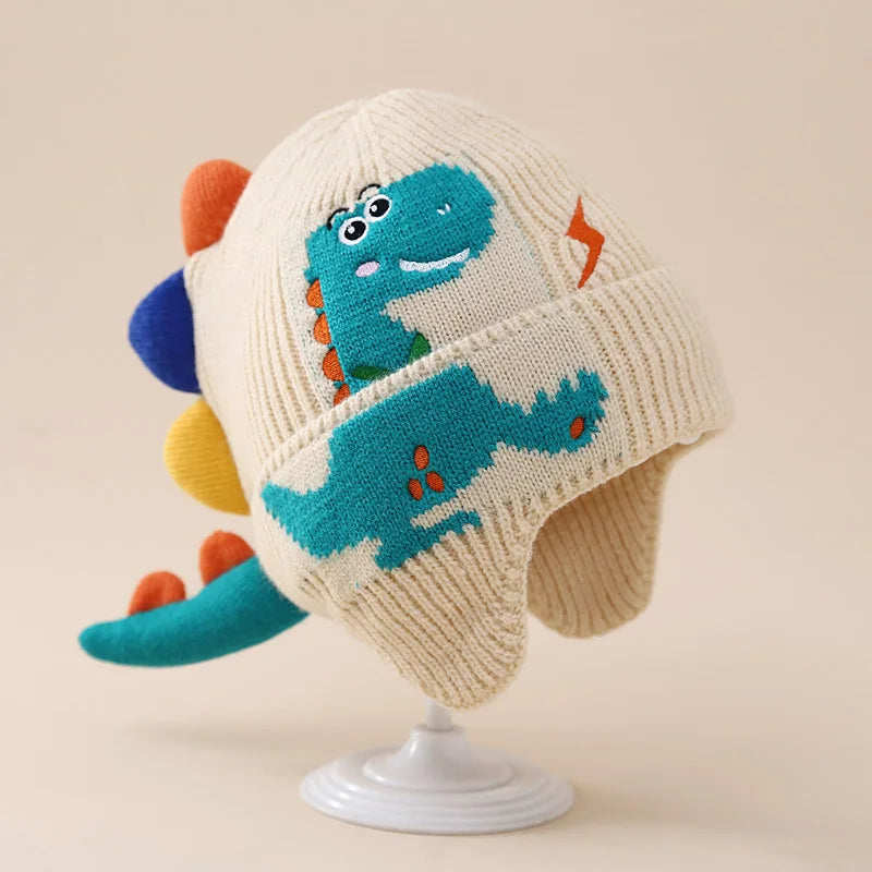 Winter Warm Baby Ear Protection Hat Dinosaur