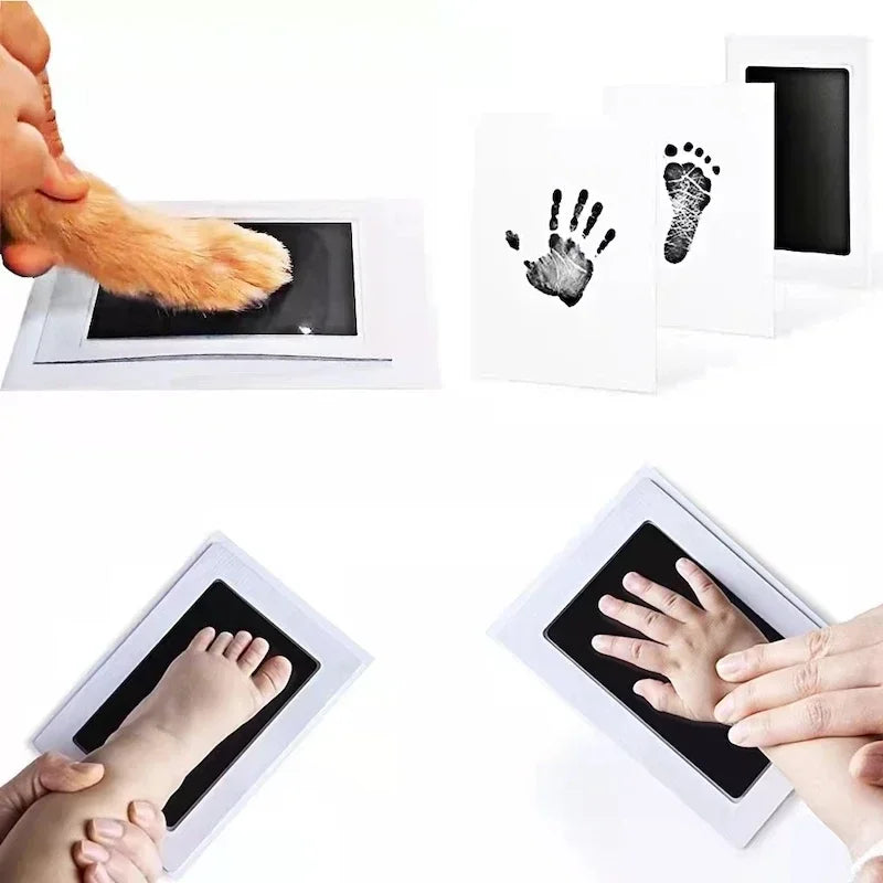 Newborn Baby DIY Hand And Footprint Kit Ink Pads Photo Frame Handprint