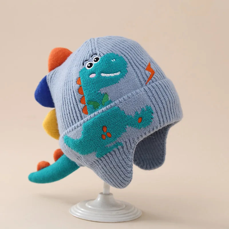 Winter Warm Baby Ear Protection Hat Dinosaur